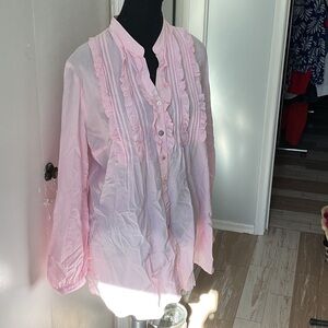 Steilmann Pink Ruffle Front Tunic